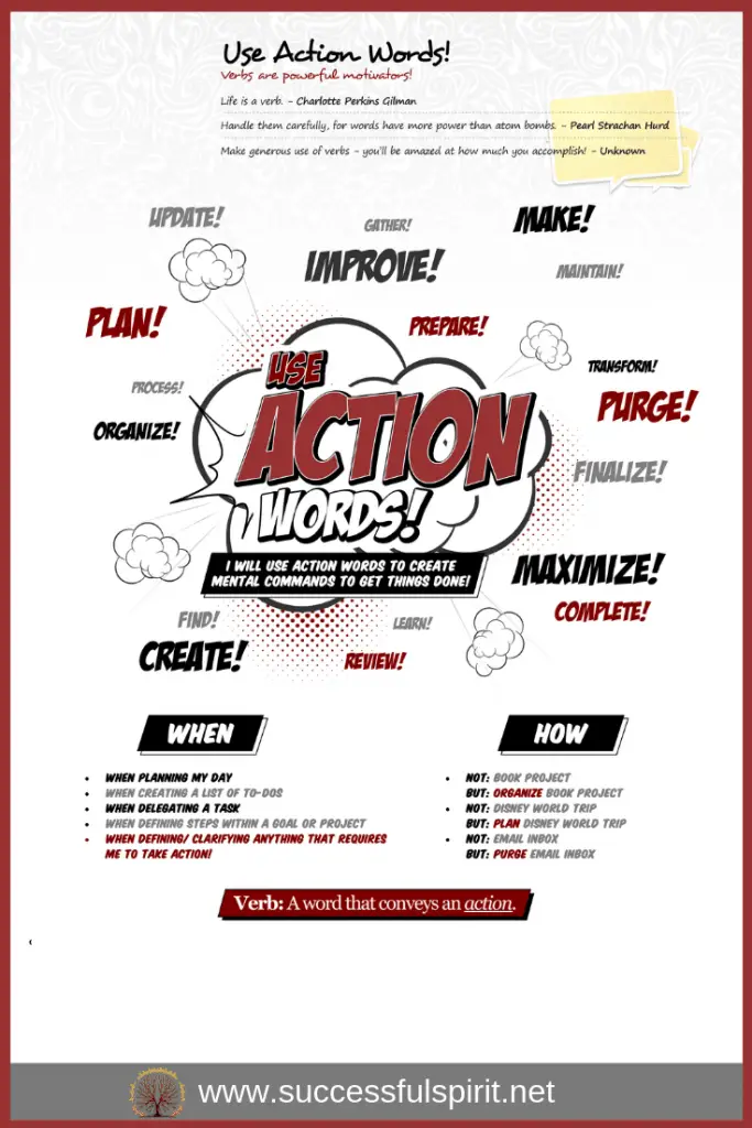 Use Action Words - Werbs Are Powerful Motivators 1 Use Action Words - Werbs Are Powerful Motivators