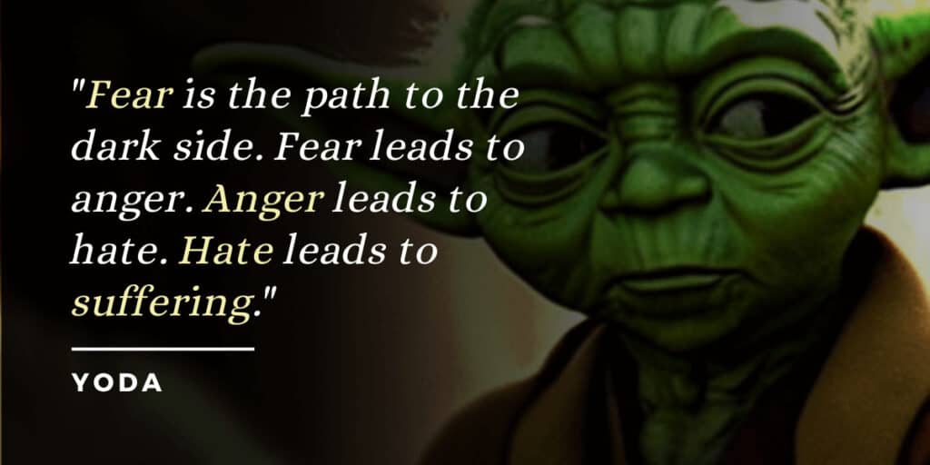 Fear Is The Path To The Dark Side Quote
