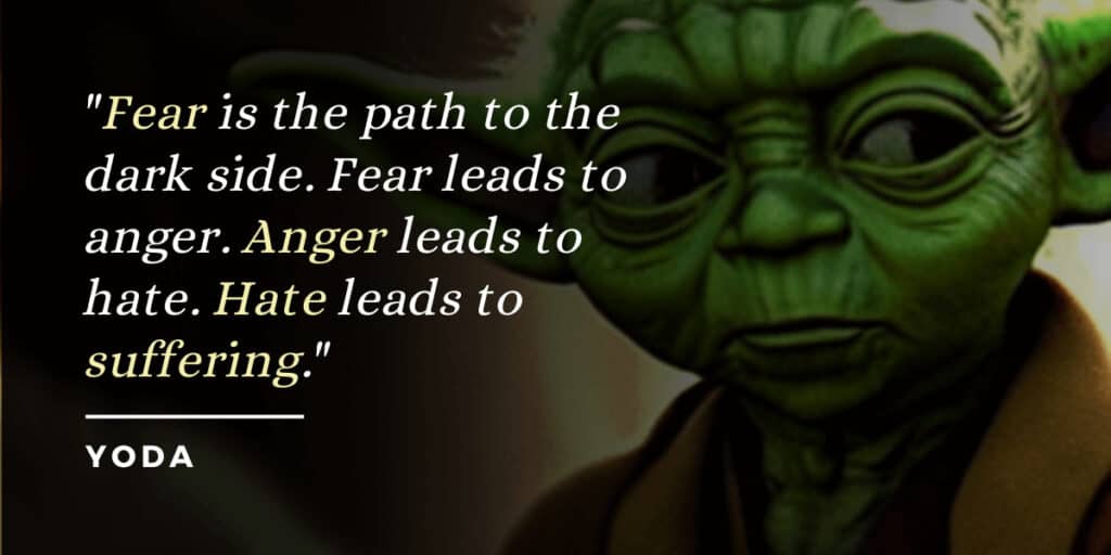 Fear Is The Path To The Dark Side Quote 1 Fear Is The Path To The Dark Side Quote
