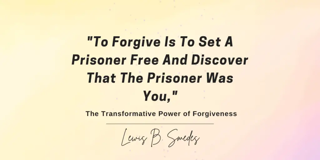 To Forgive Is To Set A Prisoner Free: The Transformative Power Of Forgiveness 1 To Forgive Is To Set A Prisoner Free: The Transformative Power Of Forgiveness