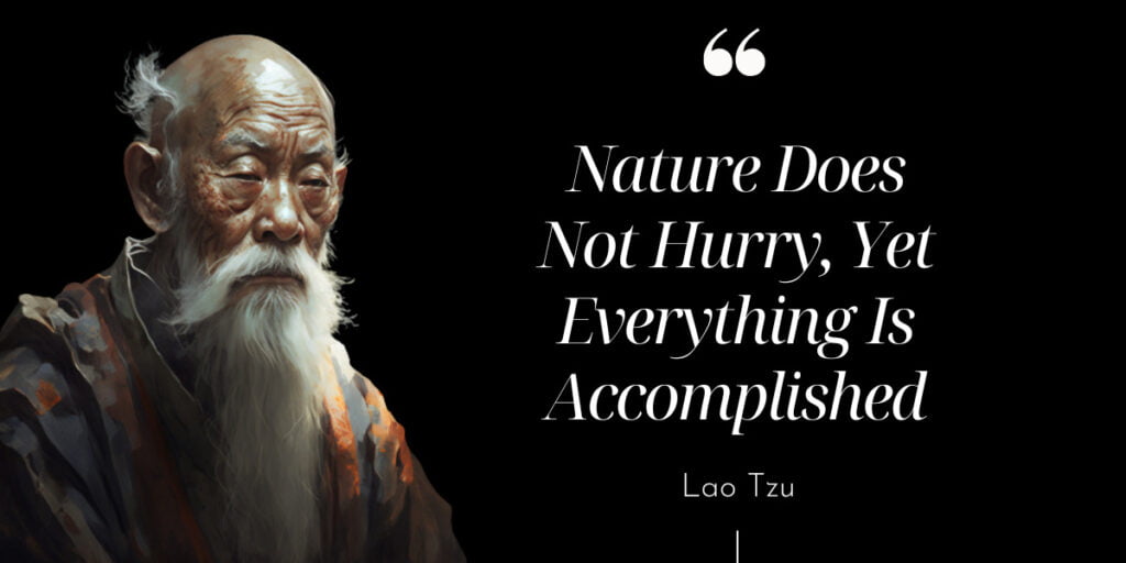 Nature does not hurry, yet everything is accomplished - Lao Tzu