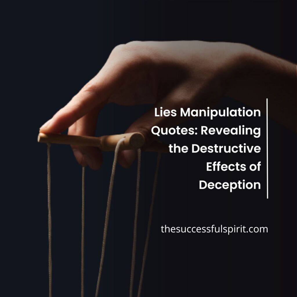 The Power Of Manipulation Quotes To Protect Yourself