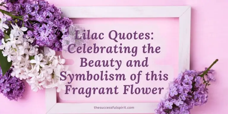 Captivating Lilac Quotes to Add a Touch of Beauty to Your Day